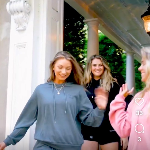 Womens Gray Hoodie and shorts loungewear matching set AIRPLANE MODE ✈ print - Picture 3 of 7